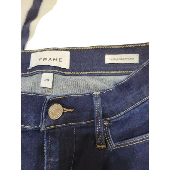 Frame Le High Skinny Crop Jeans Women’s Size 29 Blue Denim Stretch G3.7 - Picture 2 of 11